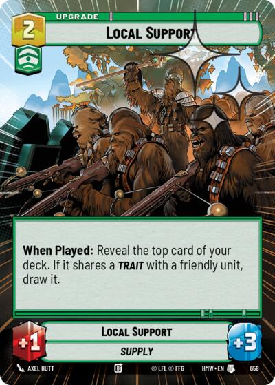 Local Support (Hyperspace Foil) – Homeworlds #658 Star Wars: Unlimited card