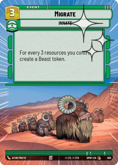 Migrate (Hyperspace Foil) – Homeworlds #660 Star Wars: Unlimited card