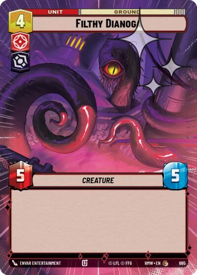 Filthy Dianoga (Hyperspace Foil) – Homeworlds #665 Star Wars: Unlimited card