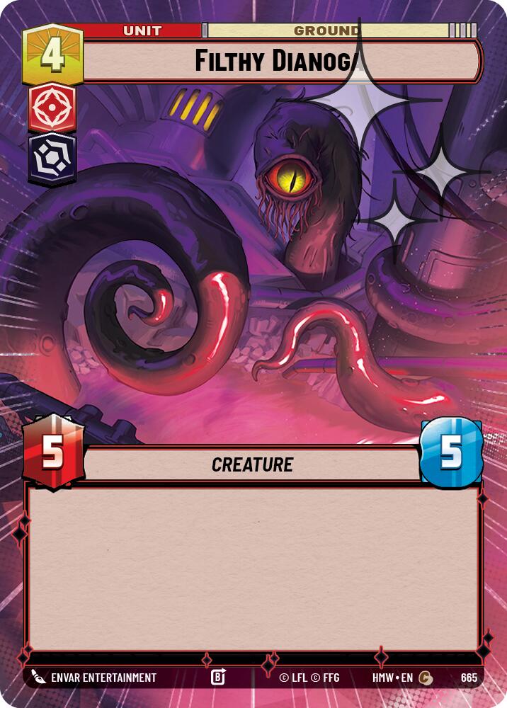 Filthy Dianoga (Hyperspace Foil) – Homeworlds #665 Star Wars: Unlimited card