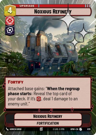Noxious Refinery (Hyperspace Foil) – Homeworlds #670 Star Wars: Unlimited card