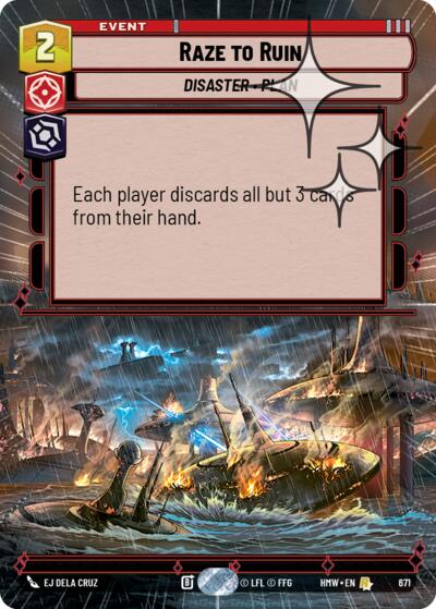 Raze to Ruin (Hyperspace Foil) – Homeworlds #671 Star Wars: Unlimited card