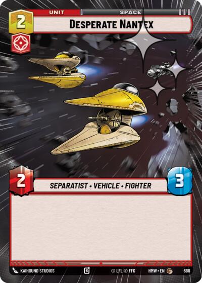 Desperate Nantex (Hyperspace Foil) – Homeworlds #688 Star Wars: Unlimited card
