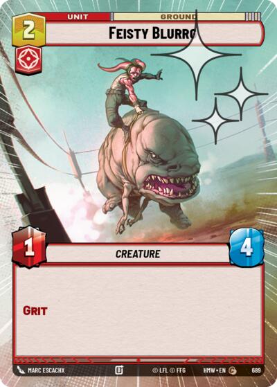 Feisty Blurrg (Hyperspace Foil) – Homeworlds #689 Star Wars: Unlimited card