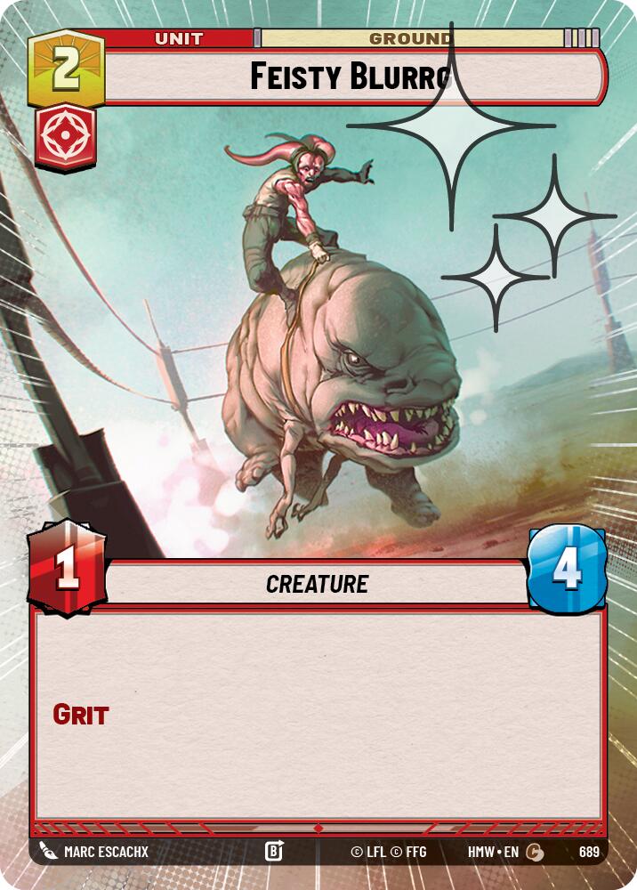Feisty Blurrg (Hyperspace Foil) – Homeworlds #689 Star Wars: Unlimited card