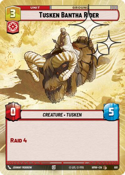 Tusken Bantha Rider (Hyperspace Foil) – Homeworlds #691 Star Wars: Unlimited card