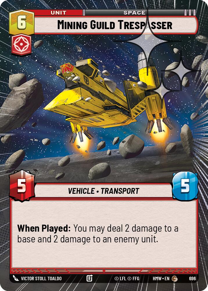 Mining Guild Trespasser (Hyperspace Foil) – Homeworlds #696 Star Wars: Unlimited card