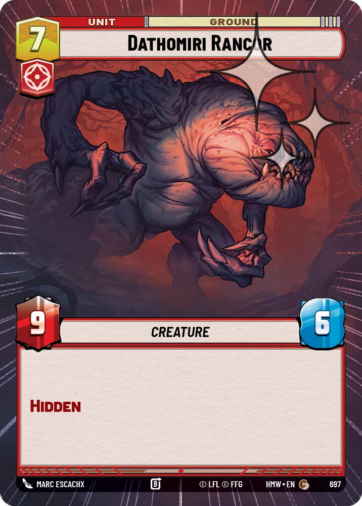Dathomiri Rancor (Hyperspace Foil) – Homeworlds #697 Star Wars: Unlimited card