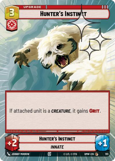 Hunter's Instinct (Hyperspace Foil) – Homeworlds #701 Star Wars: Unlimited card