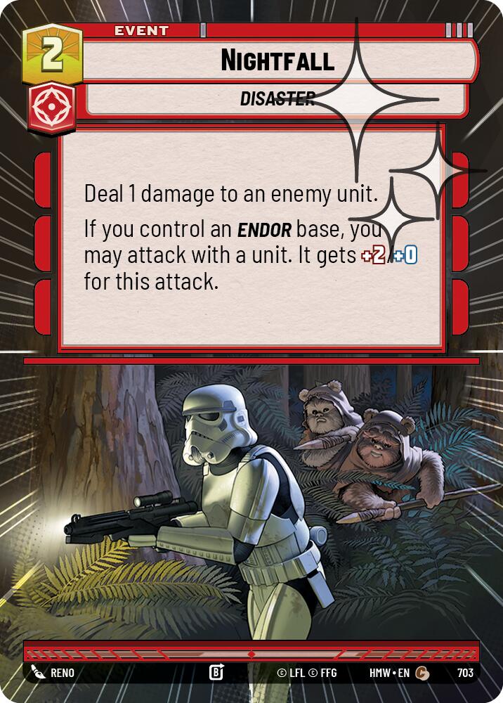 Nightfall (Hyperspace Foil) – Homeworlds #703 Star Wars: Unlimited card