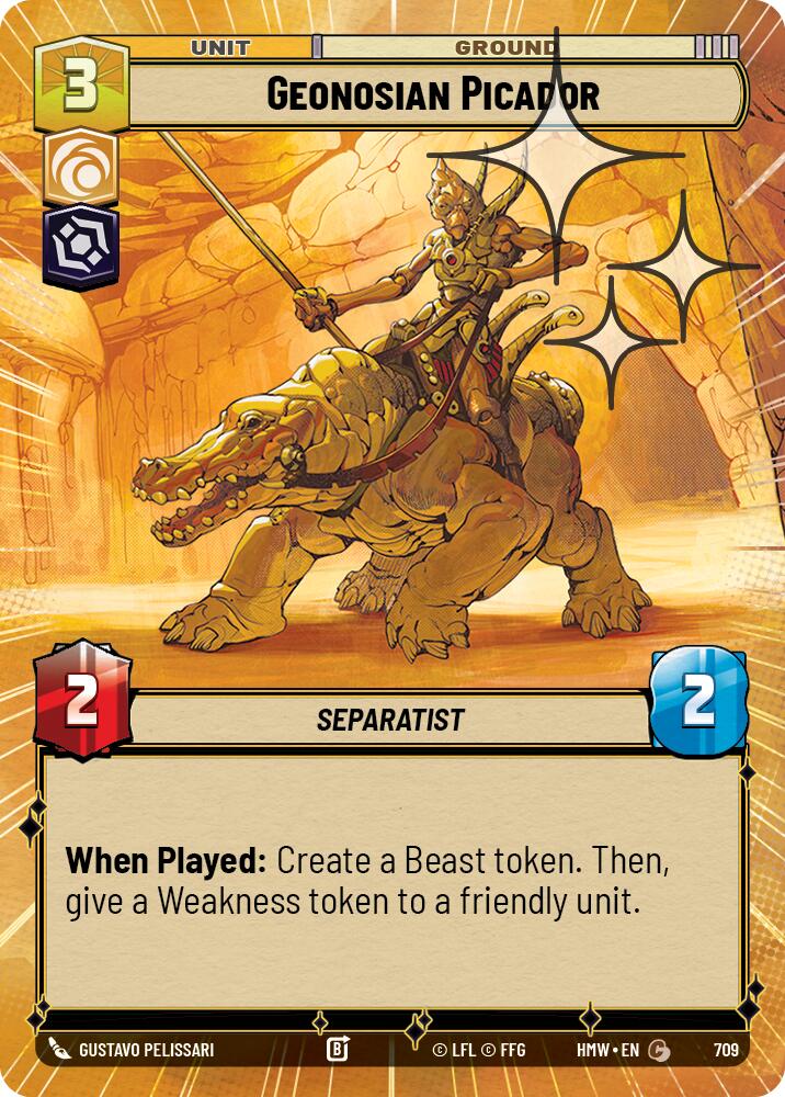 Geonosian Picador (Hyperspace Foil) – Homeworlds #709 Star Wars: Unlimited card