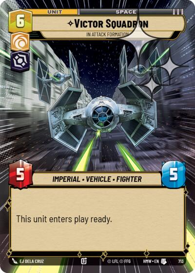 Victor Squadron - In Attack Formation (Hyperspace Foil) – Homeworlds #713 Star Wars: Unlimited card