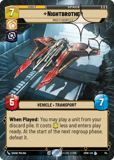 Nightbrother - Maul's Gauntlet (Hyperspace Foil) – Homeworlds #714 Star Wars: Unlimited card