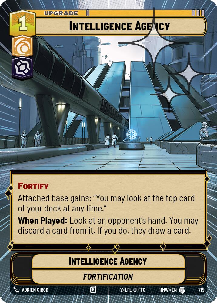 Intelligence Agency (Hyperspace Foil) – Homeworlds #715 Star Wars: Unlimited card
