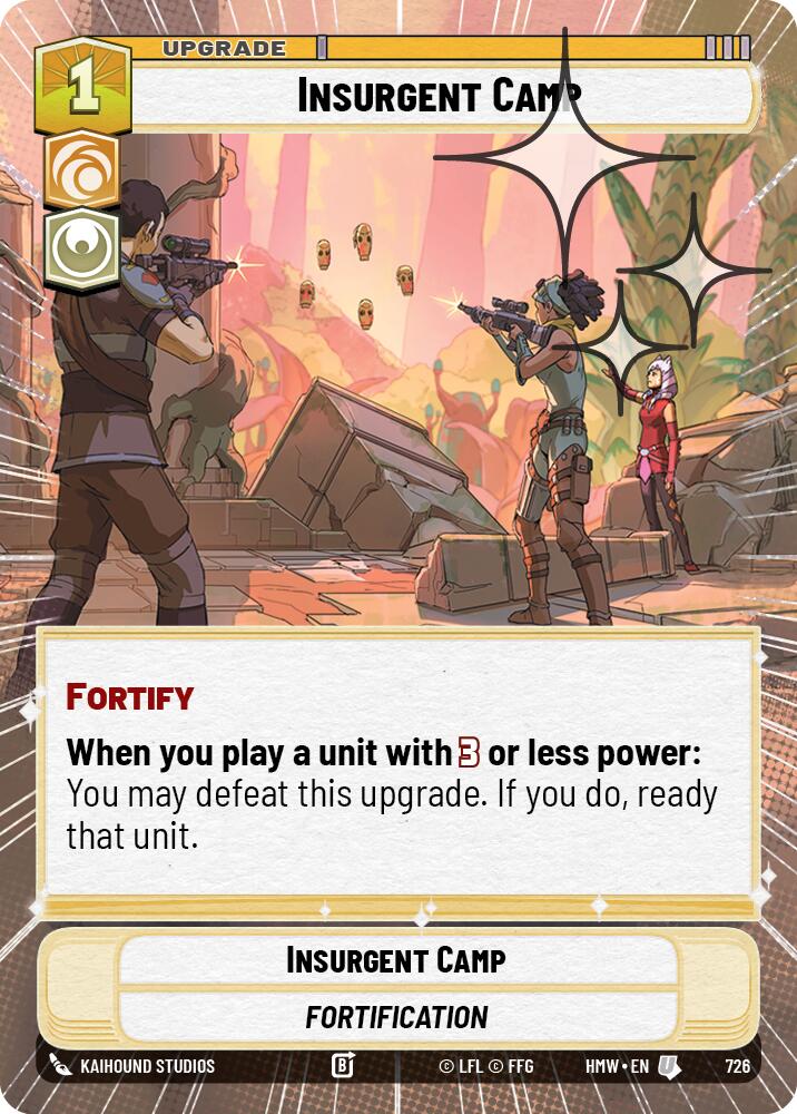 Insurgent Camp (Hyperspace Foil) – Homeworlds #726 Star Wars: Unlimited card