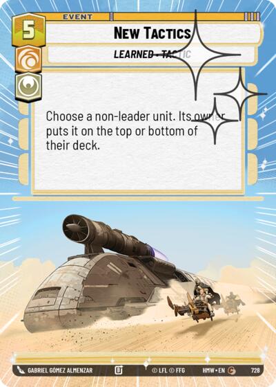 New Tactics (Hyperspace Foil) – Homeworlds #728 Star Wars: Unlimited card