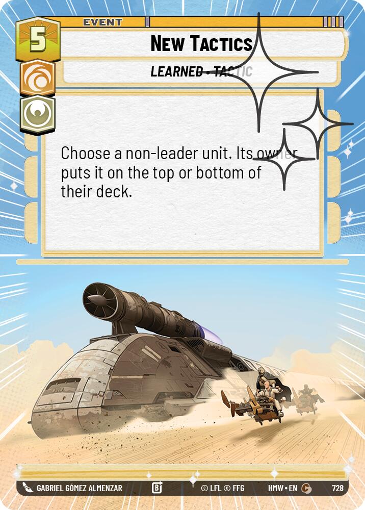 New Tactics (Hyperspace Foil) – Homeworlds #728 Star Wars: Unlimited card