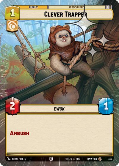 Clever Trapper (Hyperspace Foil) – Homeworlds #730 Star Wars: Unlimited card