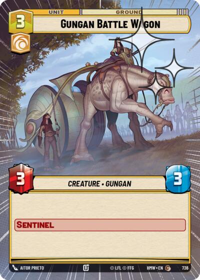 Gungan Battle Wagon (Hyperspace Foil) – Homeworlds #736 Star Wars: Unlimited card