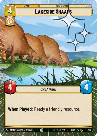 Lakeside Shaaks (Hyperspace Foil) – Homeworlds #738 Star Wars: Unlimited card