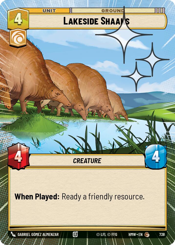 Lakeside Shaaks (Hyperspace Foil) – Homeworlds #738 Star Wars: Unlimited card