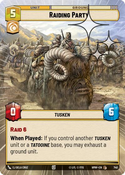 Raiding Party (Hyperspace Foil) – Homeworlds #740 Star Wars: Unlimited card