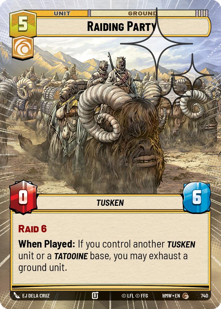 Raiding Party (Hyperspace Foil) – Homeworlds #740 Star Wars: Unlimited card