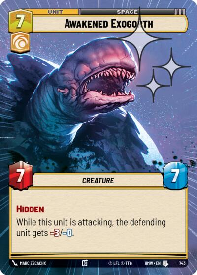 Awakened Exogorth (Hyperspace Foil) – Homeworlds #743 Star Wars: Unlimited card