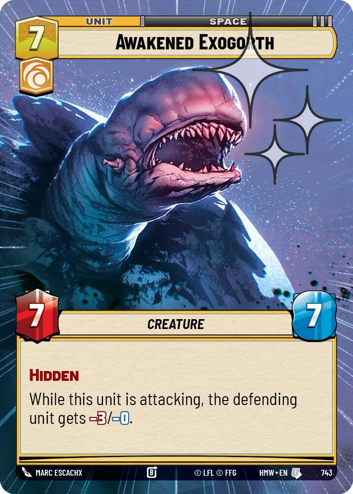Awakened Exogorth (Hyperspace Foil) – Homeworlds #743 Star Wars: Unlimited card