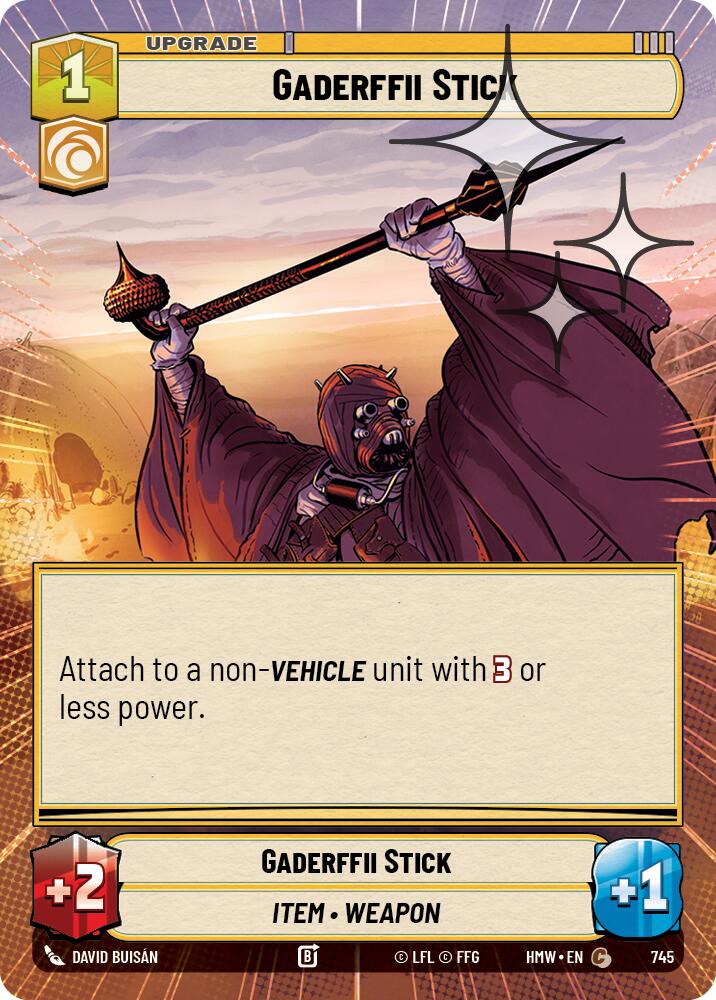Gaderffii Stick (Hyperspace Foil) – Homeworlds #745 Star Wars: Unlimited card