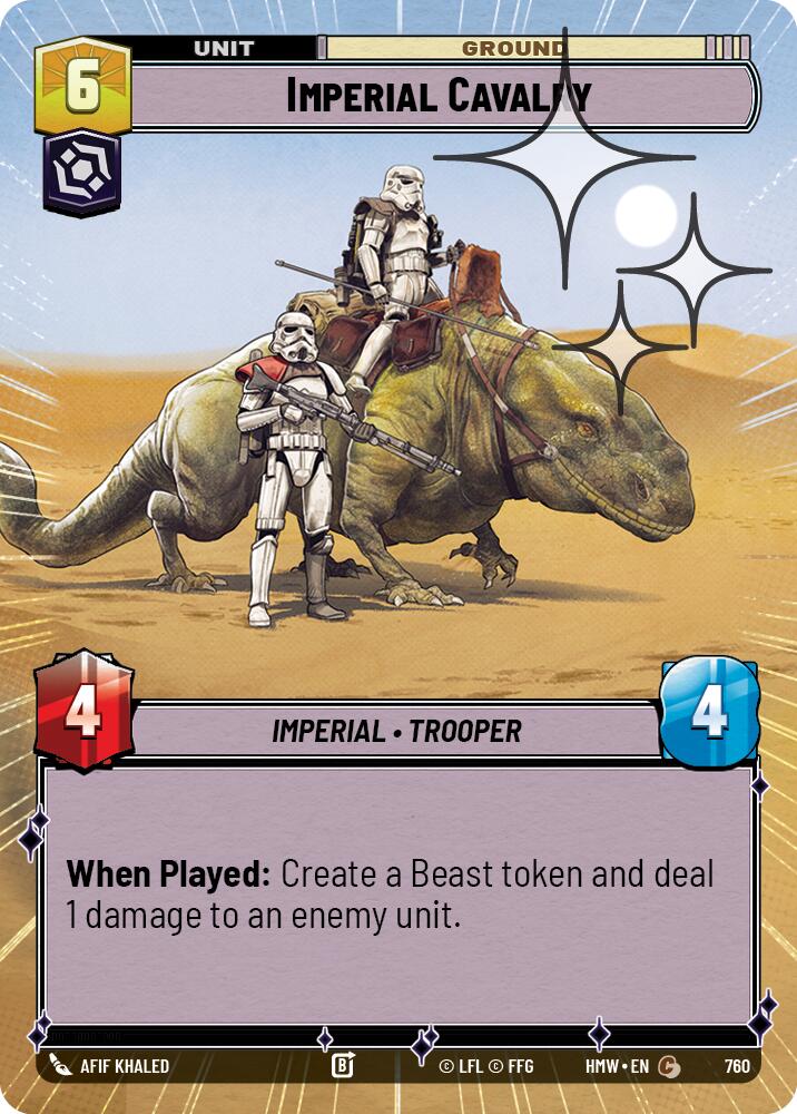 Imperial Cavalry (Hyperspace Foil) – Homeworlds #760 Star Wars: Unlimited card