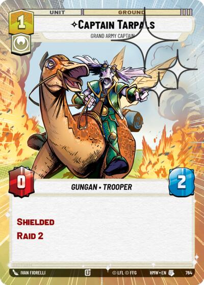 Captain Tarpals - Grand Army Captain (Hyperspace Foil) – Homeworlds #764 Star Wars: Unlimited card