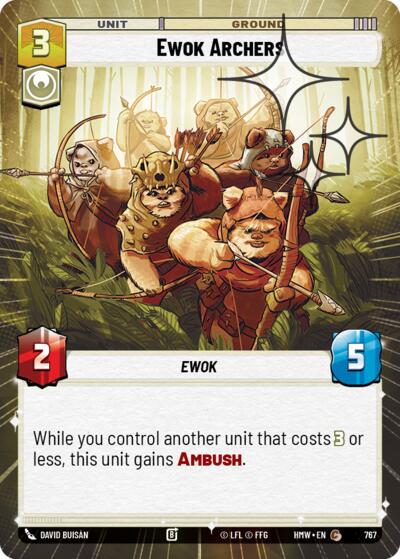 Ewok Archers (Hyperspace Foil) – Homeworlds #767 Star Wars: Unlimited card