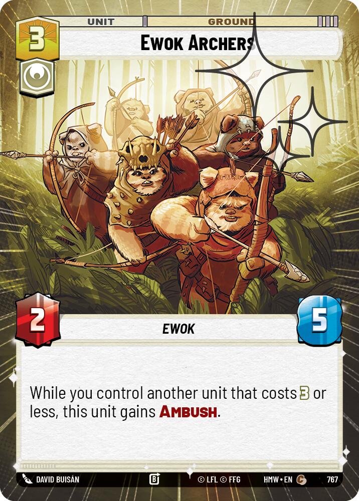 Ewok Archers (Hyperspace Foil) – Homeworlds #767 Star Wars: Unlimited card