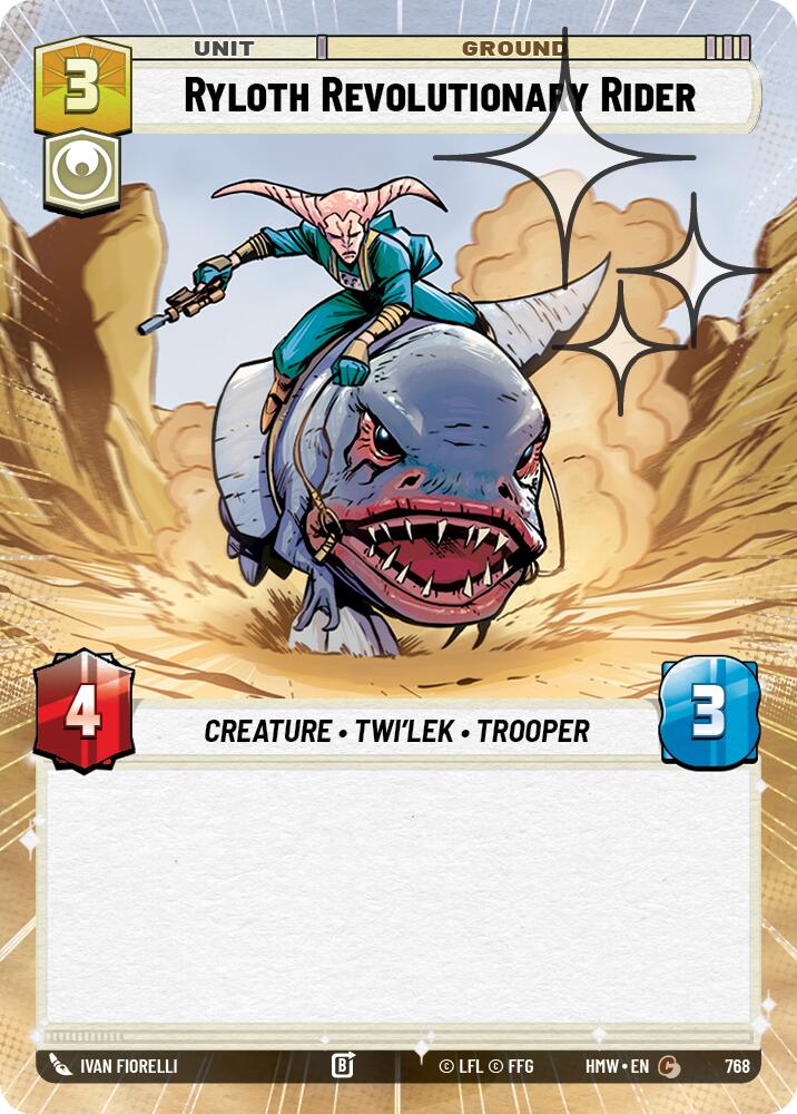 Ryloth Revolutionary Rider (Hyperspace Foil) – Homeworlds #768 Star Wars: Unlimited card