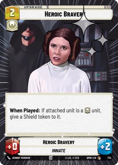 Heroic Bravery (Hyperspace Foil) – Homeworlds #774 Star Wars: Unlimited card