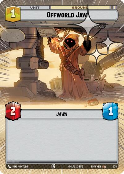Offworld Jawa (Hyperspace Foil) – Homeworlds #778 Star Wars: Unlimited card