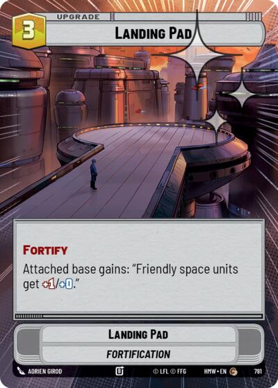Landing Pad (Hyperspace Foil) – Homeworlds #781 Star Wars: Unlimited card