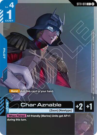 Char Aznable (C+) #ST11-011 (Starter Deck 11: Aquatic Assault)