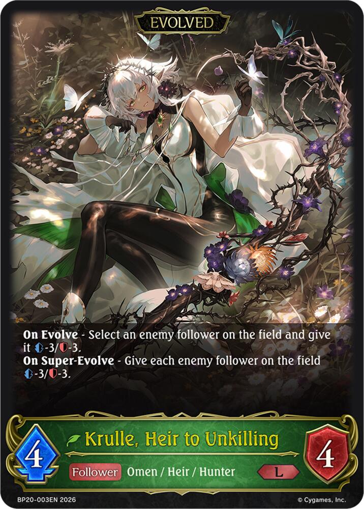 Krulle, Heir to Unkilling (Evolved) (BP20: Omens and Heirs) — Shadowverse: Evolve card
