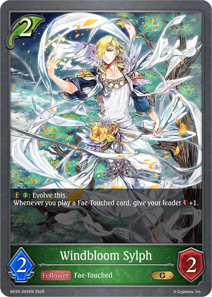 Windbloom Sylph (BP20: Omens and Heirs) — Shadowverse: Evolve card