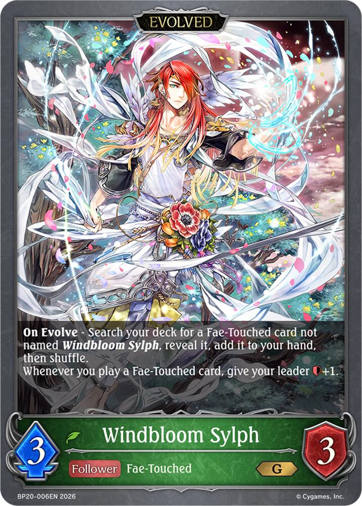 Windbloom Sylph (Evolved) (BP20: Omens and Heirs) — Shadowverse: Evolve card