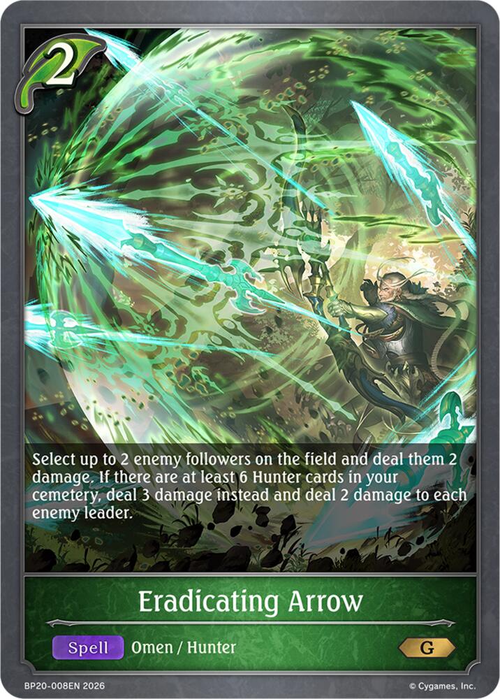 Eradicating Arrow (BP20: Omens and Heirs) — Shadowverse: Evolve card