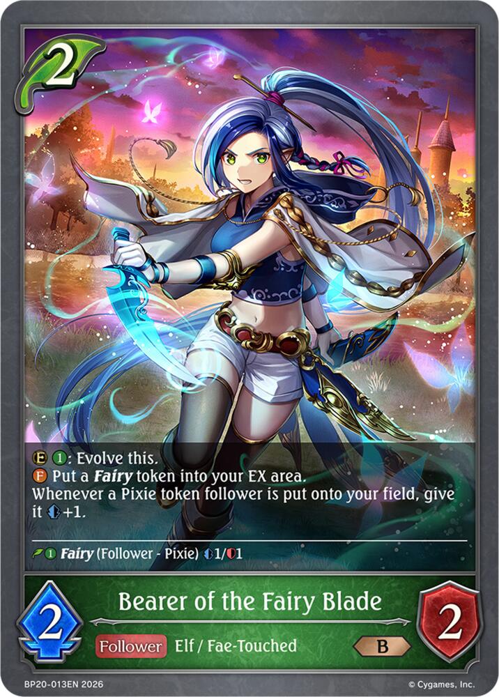 Bearer of the Fairy Blade (BP20: Omens and Heirs) — Shadowverse: Evolve card
