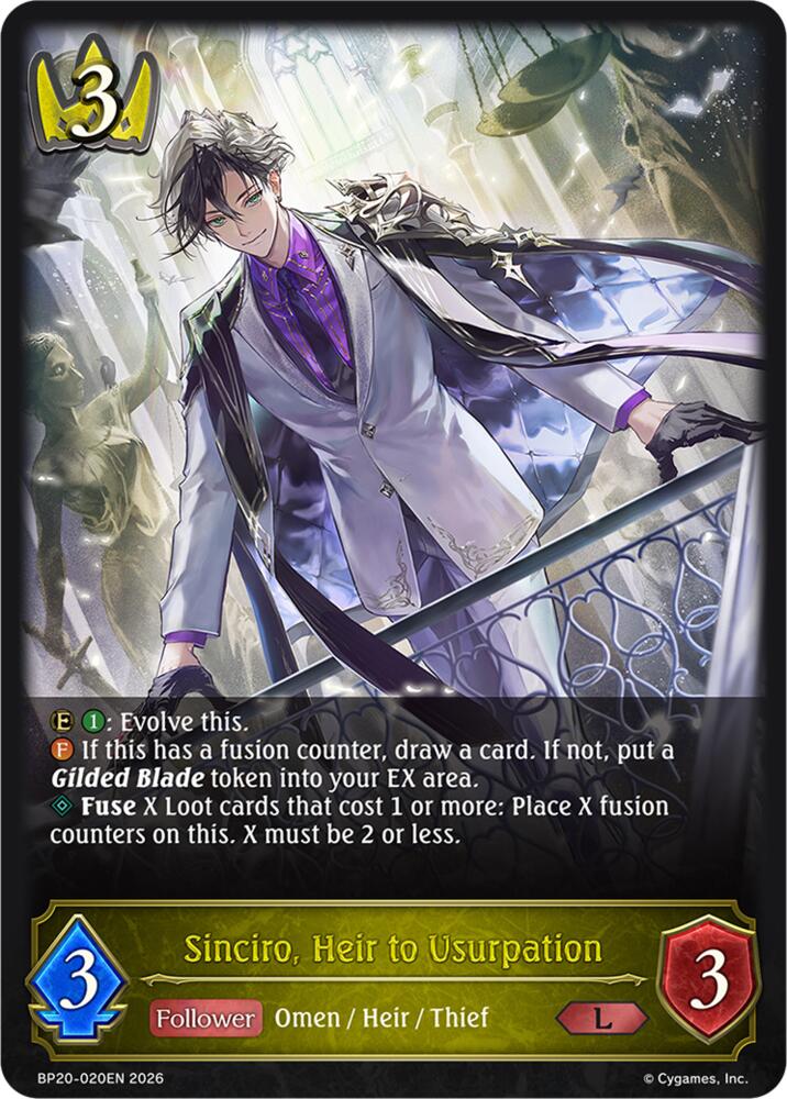 Aurelia, Glorious Saber (BP20: Omens and Heirs) — Shadowverse: Evolve card