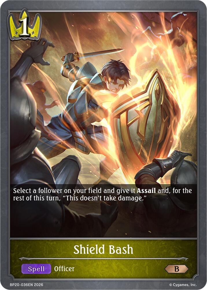 Shield Bash (BP20: Omens and Heirs) — Shadowverse: Evolve card