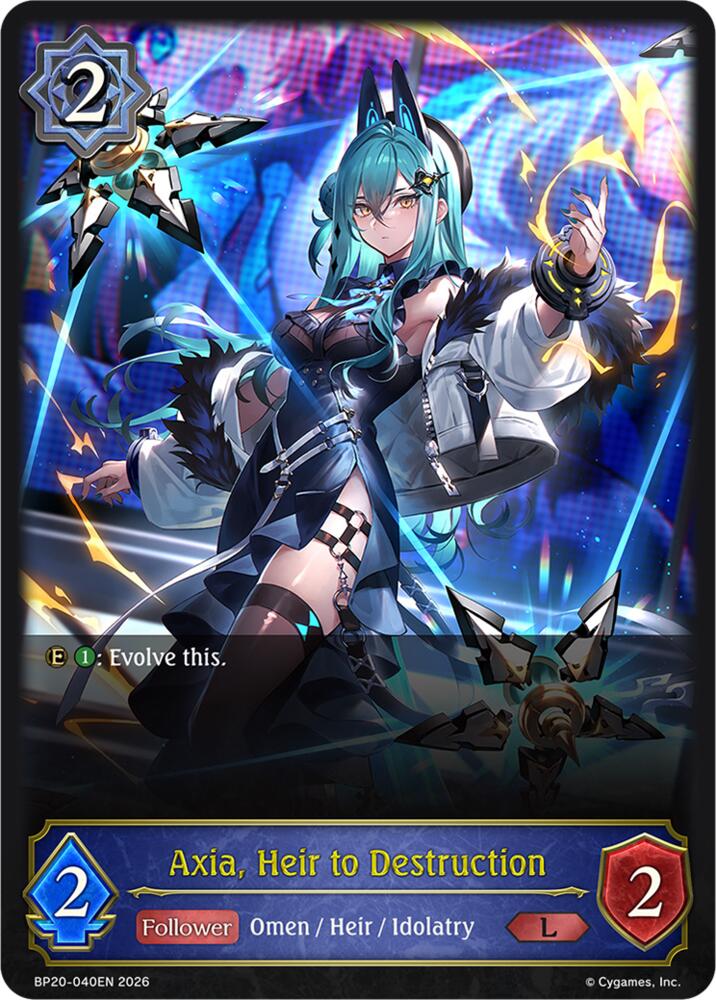 Axia, Heir to Destruction (BP20: Omens and Heirs) — Shadowverse: Evolve card