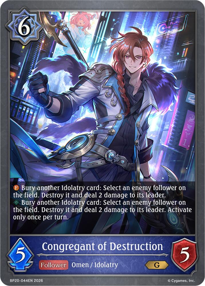 Congregant of Destruction (BP20: Omens and Heirs) — Shadowverse: Evolve card