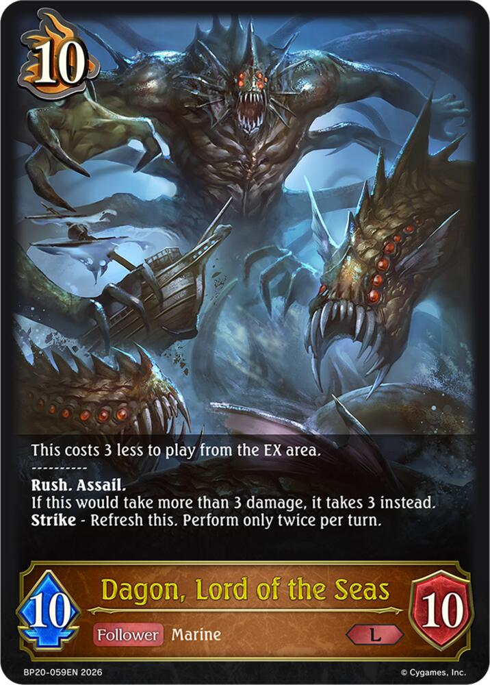 Dagon, Lord of the Seas (BP20: Omens and Heirs) — Shadowverse: Evolve card