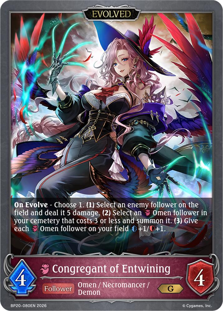 Congregant of Entwining (Evolved) (BP20: Omens and Heirs) — Shadowverse: Evolve card